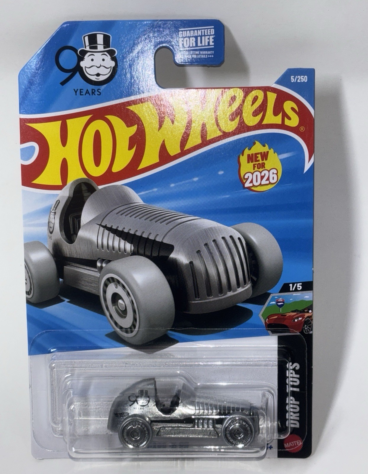 2026 Hot Wheels Monopoly 90 Years Pass 'N Go #5 Drop Tops 1/5