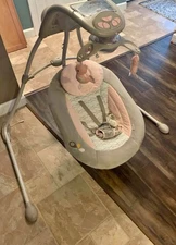 Ingenuity InLighten Soothing Baby Swing Swivel Infant Seat, Lightweight
