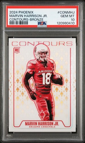 2024 Panini Phoenix Marvin Harrison Jr. RC Contours Bronze /75 PSA 10 Gem Mint