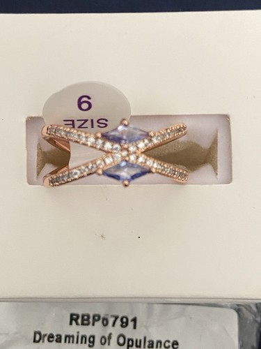 Bomb Party Ring, Dreaming Of Opulence, RBP6791, Size 9 Light Tanzanite Rose Gold - Picture 1 of 2