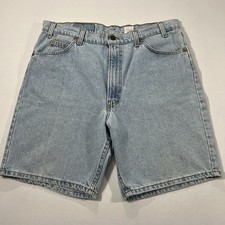 Vintage 90s Levi s 550 Denim Shorts USA Made W36 Relaxed Fit Light Wash 9