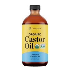 16Oz Organic Castor Oil   Glass Bottle   USDA Certified Organic  Non-Gmo   100 
