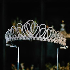 Elegant Princess Zircon Crystal Bridal Tiaras Crowns Wedding Hair Accessory