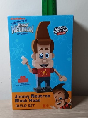 *FREE SHIP* JIMMY NEUTRON BlockHead Snap & Switch Brick Set Nickelodeon