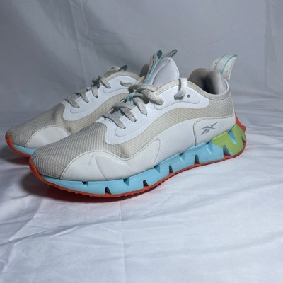 Reebok Womens Zig Dynamica FX1101 White Running Shoes Sneakers Size 11