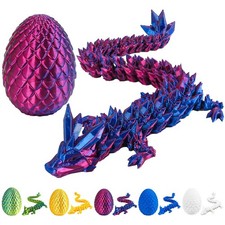 3D Printed Dragon Egg with Dragon Inside, 12" Fidget Toy for Autism/ADHD Decor