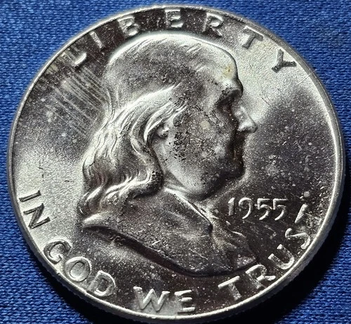 1955 FRANKLIN "BUGS BUNNY" HALF SILVER PHILADELPHIA MINT UNCIRCULATED