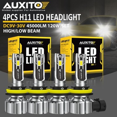 CANBUS H11 LED Headlight Super Bright Bulbs Kit White 45000LM Low Beam 6500K 4PC