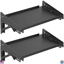 ULIBERMAGNET 2-Pack Adjustable Wall-Mounted Garage Shelves - 100LB Capacity