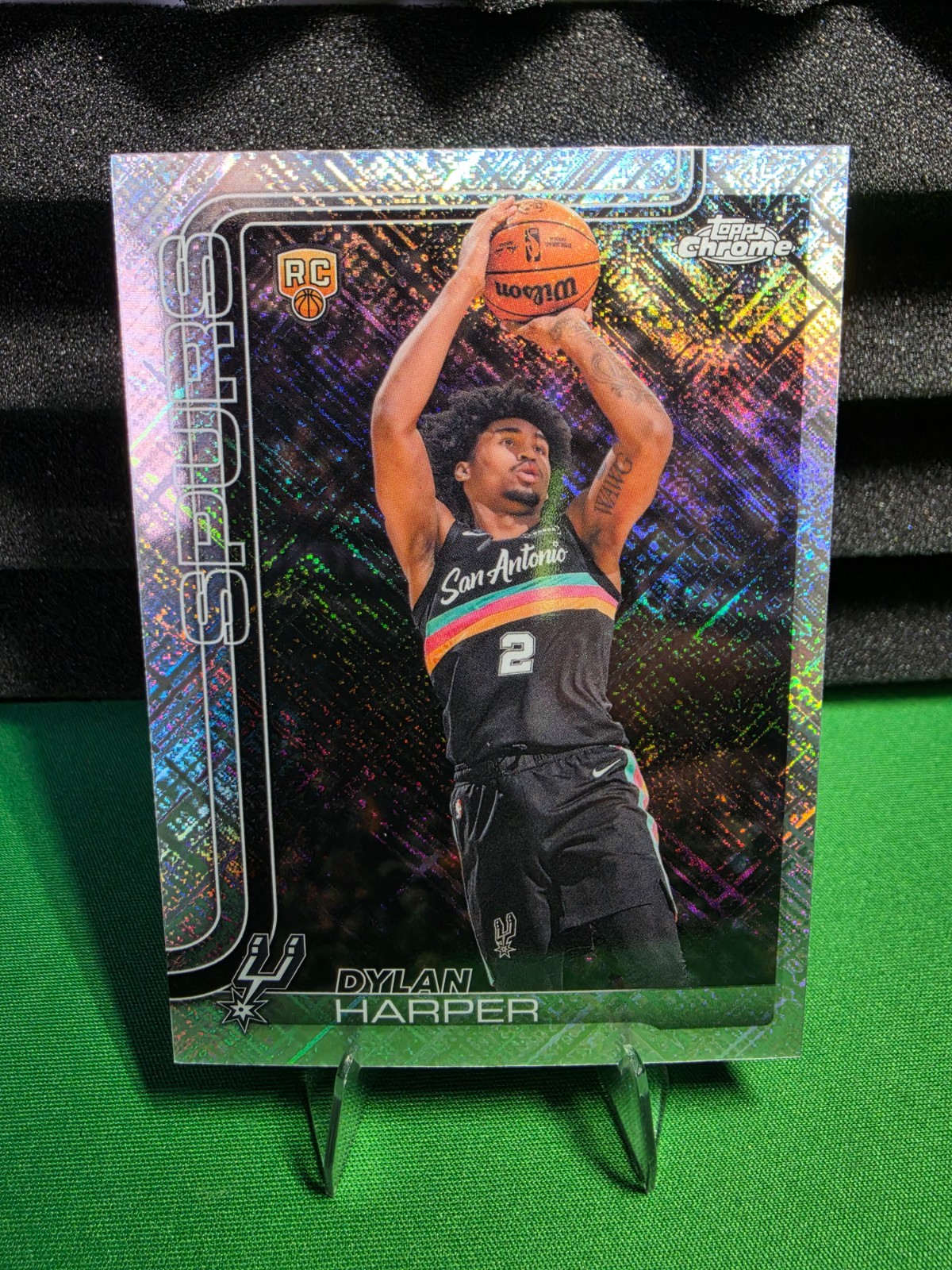 2025-26 Topps Chrome Update Series - Dylan Harper #152 Skylight Refractor (RC)