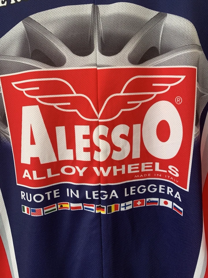 Camiseta deportiva de ciclismo Giordana Alessio llantas de aleación talla S Italia De Rosa Racing #66 Foto 3 de 4