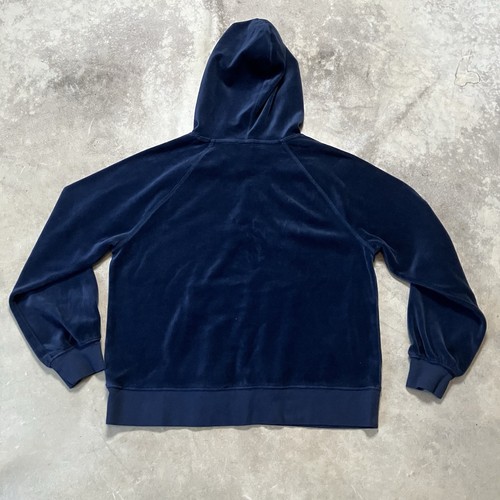 J. Crew Sweatshirt Womens Size Small Navy Blue Hooded Relaxed Velour - Picture 4 of 9