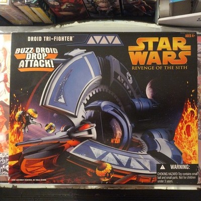 Star Wars Revenge of the Sith Droid Tri-Fighter Buzz Droid Drop Attack Vehicle