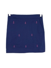Vineyard Vines Girls Navy Blue Skirt Pink Anchors Embroidered Nautical Size 12