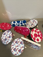 Vintage 8 In Lot Jewish Holiday Happy-Purim Litho Noise Makers Collector