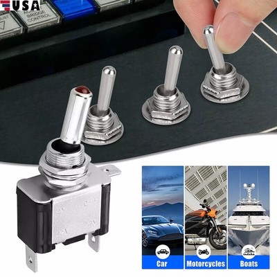 1-5Pcs 12V 20A LED Light Rocker Toggle Switch Control ON/OFF Car Marine Boat ATV