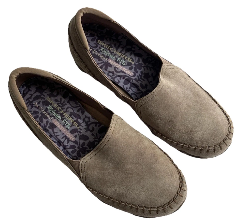 Mocasines Skechers de gamuza mush de espuma viscoelástica ajuste relajado nuevos para mujer talla 7 Foto 3 de 4