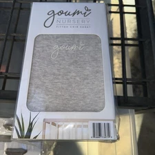 Goumi Nursery Soft Bamboo Organic Cotton Fitted Crib Sheet Gray