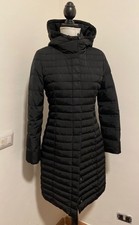 SISLEY Long Puffer Jacket Black Woman Daunenjacke lang schwarz Damen Größe M