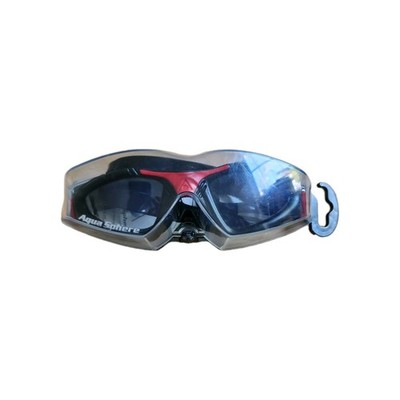 Aqua Sphere Unisex-Adult Vista Swim Goggles Custom Fit Blk/red  Clear lens 