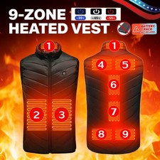 Heating Vest for Men Women 9 Zones USB Electric Heating Jacket 3 Level Unisex