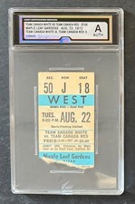 1972 Summit Series Pre Tournament Intra Squad Ticket + Program iCert NHL Hockey
