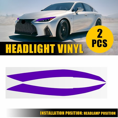 #ad #ad Fits 2021 2025 Lexus IS PURPLE Headlight DRL Tint Front Overlay Vinyl Is 350 300 $24.69