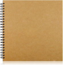 12X12 Inch Hardcover Scrapbook Photo Album - 100 Pages DIY Kraft Memory Book w