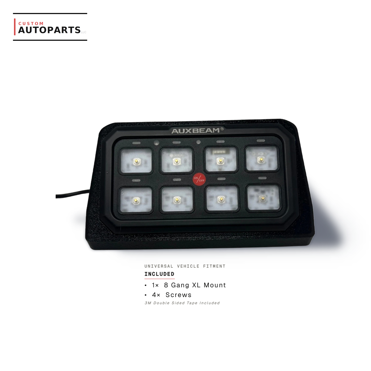 Universal Auxbeam Switch Panel Mount | Flush Fit for 6/8/XL8 Gang