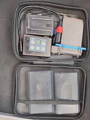 Lectrosonics Lav Set.  2 transmitters, lav mics and, dual reciever. Block 20 