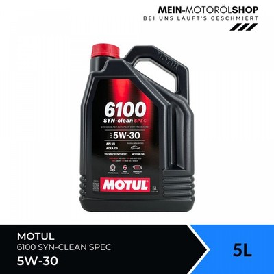 Motul 6100 SYN-clean SPEC 5W-30 Chrysler Mercedes VW API SN Motoröl 5 Liter