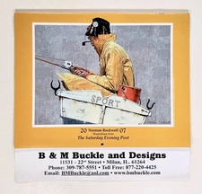 2007 advertising calendar B&M BUCKLE AND DESIGNS Milan Illinois NORMAN ROCKWELL