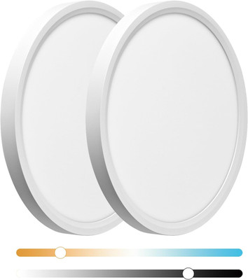 Dimmable 24'' LED Flush Mount Ceiling Light, 55W, 5600Lm, 2-Pack