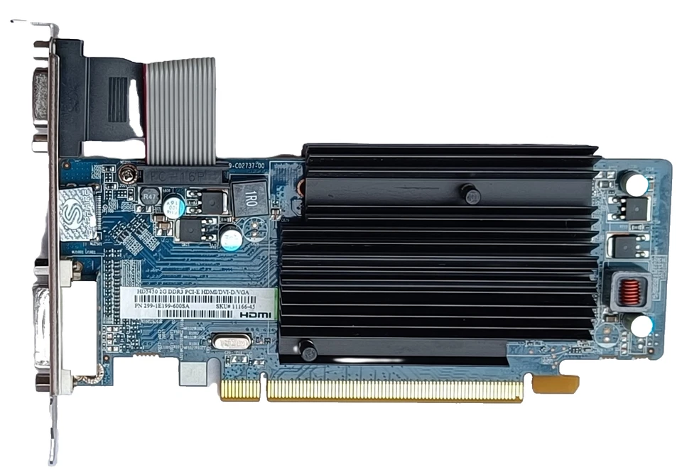 SCHEDA GRAFICA/SCHEDA VIDEO SAPPHIRE AMD Radeon HD 5450, 2GB DDR3 DVI, HDMI, VGA - Immagine 3 di 4