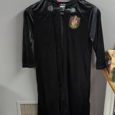 Harry Potter Gryffindor Hooded Robe Cloak Child L Black Polyester