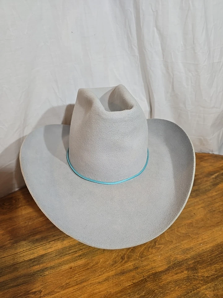 Chapéu de cowboy vintage Miller Bros "Trails End" 3X castor tamanho 7 faroeste - Imagem 2 de 4