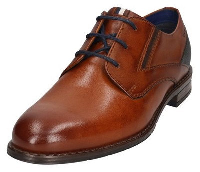 BUGATTI Schnürschuh, Anzugschuh, Business Halbschuh , Gr. 41 , cognac