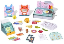Pet Café Activity Box with Pretend Play Kitchen Toys a Collectible Toy Figure...