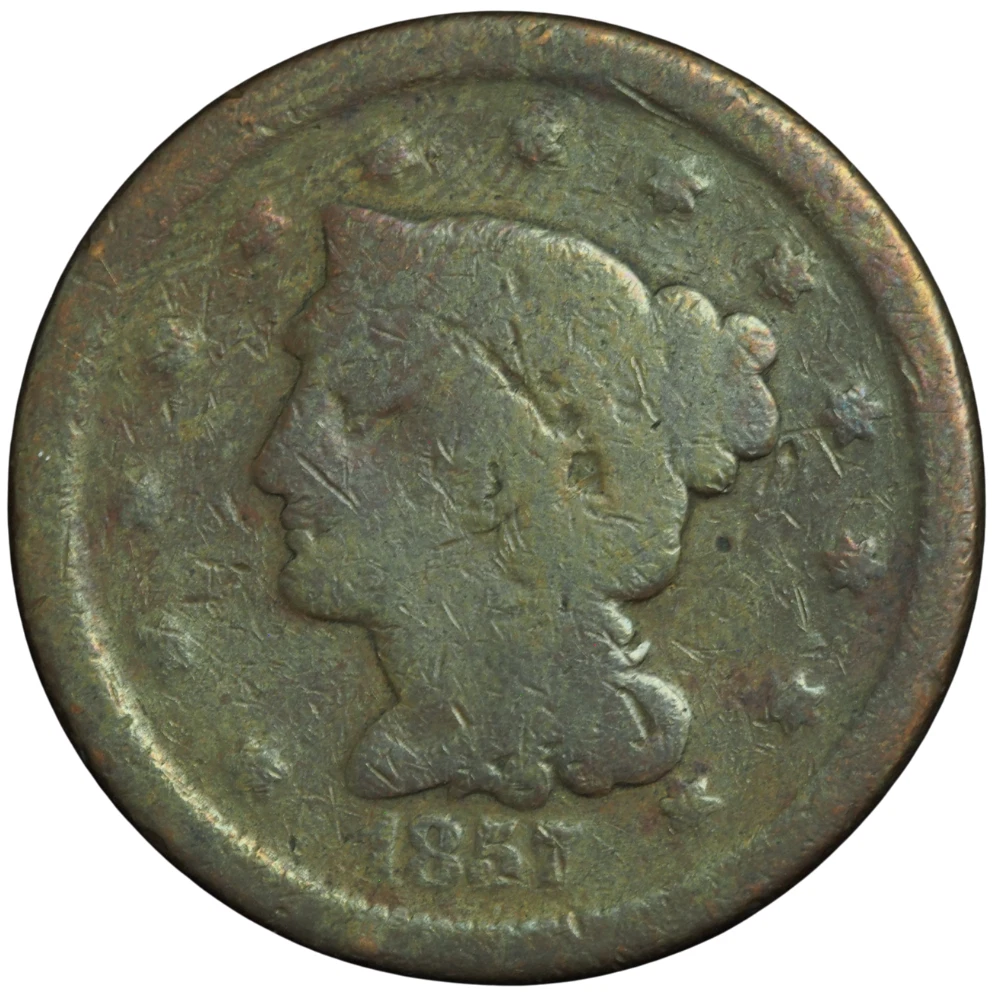 Year Braided Hair Large Cents (1839-1857) 1857 for sale | eBay