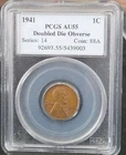1941  Lincoln Cent  DDO   PCGS   AU55