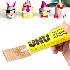 10 x UHU Glue All Purpose Adhesive Tube Crystal Clear All Material 7ml 35ml 60ml