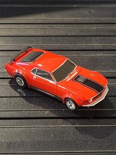 AFX TOMY MEGA G FORD MUSTANG 429 MACH 1 RED BLACK SET ONLY SLOT CAR NEAR MINT