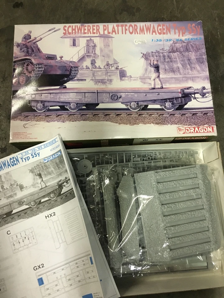 Dragon 1/35 Schwere platform wagen heavy railway tank transporter - Immagine 3 di 3