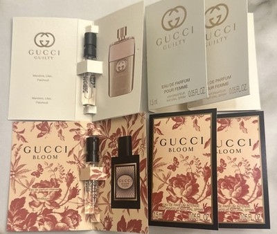 Gucci Guilty EDP/ Bloom Intense Sample Spray Lot Of 6 Women s Fragrance 1.5ml