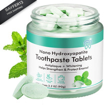 Toothpaste Tablets, Natural Peppermint Hydroxyapatite 1 Count Pack of 1