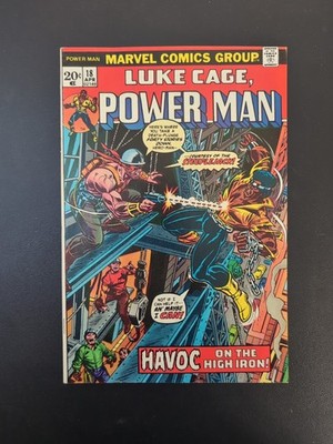 POWER MAN #18: VF/NM : 1st STEEPLEJACK, MAXWELL PLUMM: MARVEL 1974