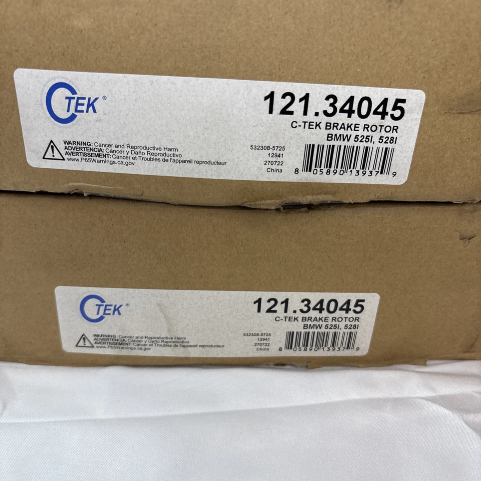 Juego de 2 rotores de freno de disco-C-TEK Standard Centric 121.34045 BMW 525I 528I Foto 2 de 3