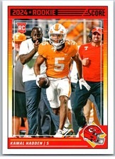 #378 Kamal Hadden RC 2024 Score Football Base Kansas City Chiefs