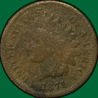 1871 Indian Head Cent Very Good VG Coin, Heavy Corrosion #36850
