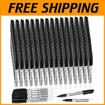 Low Odor Black Whiteboard Markers - Pack of 200
